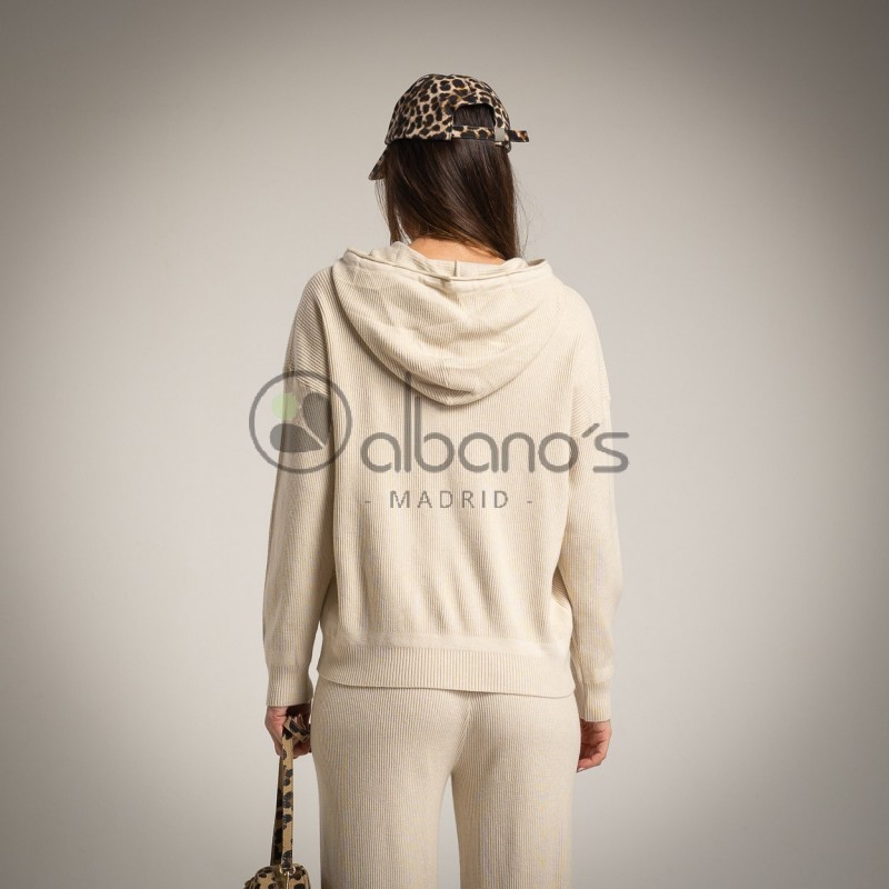 2-PIECE KNIT SET WITH HOOD  POMPOMS REF. 1188-17