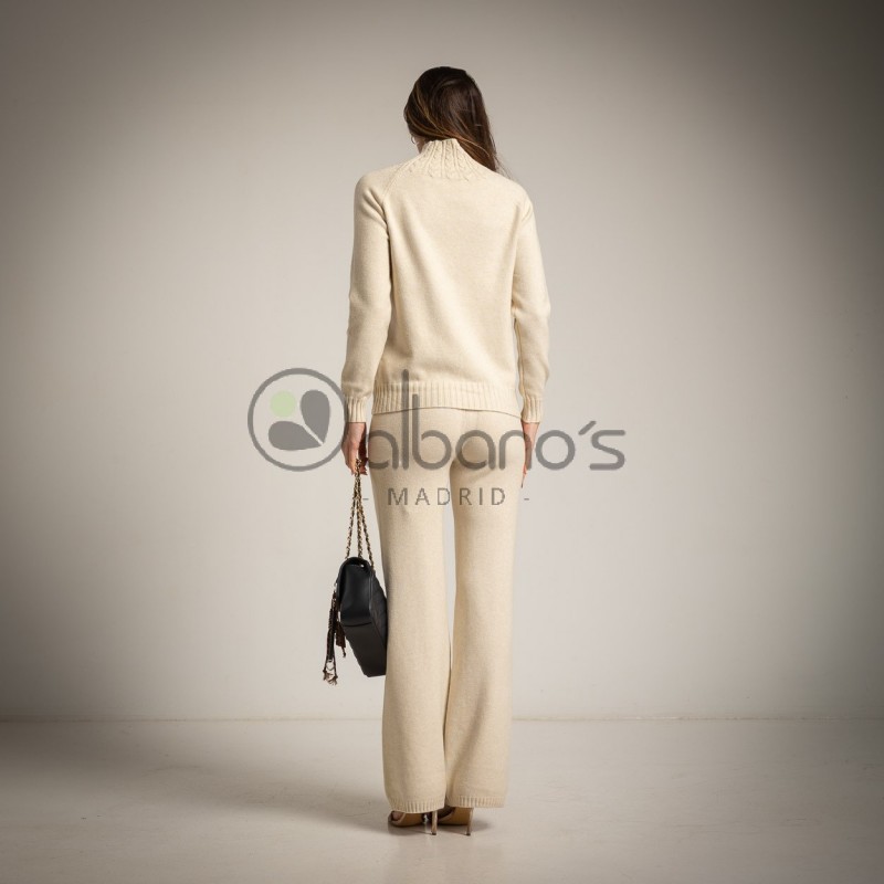 SET TRICÔ 2 PEÇAS EFEITO TRANÇAS REF. 9166-17