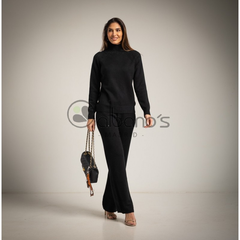 SET TRICÔ 2 PEÇAS EFEITO TRANÇAS REF. 9166-2