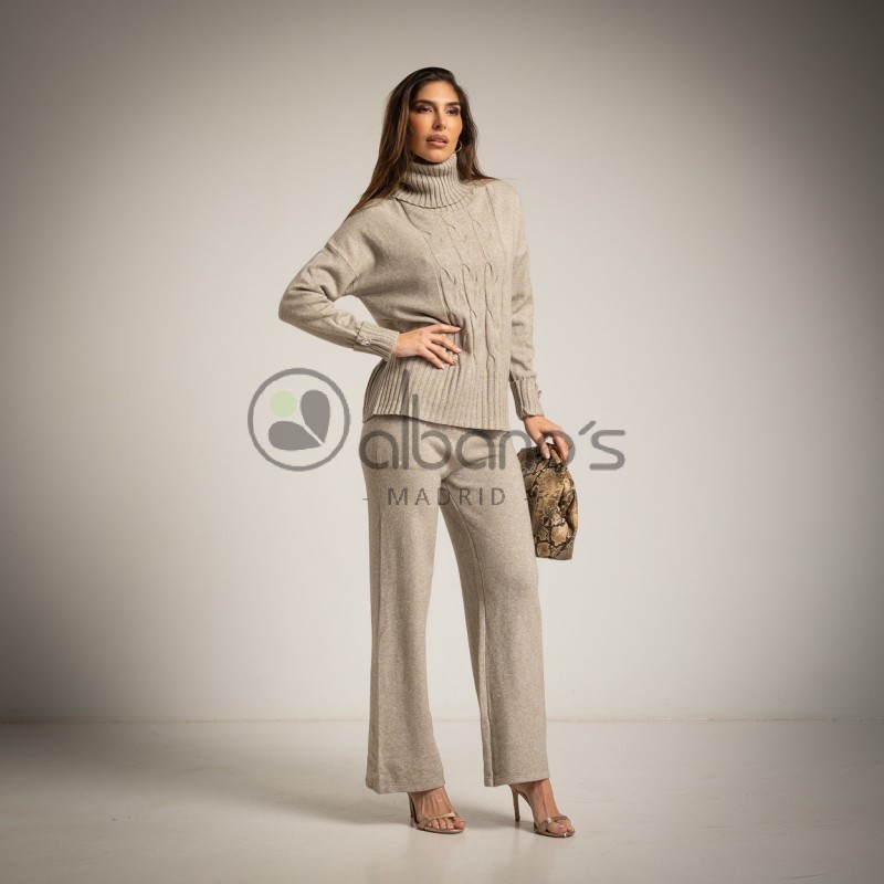 SET 2 PIEZAS TRICOT C/VUELTO OHOS BOTON JOYA REF.16543-14