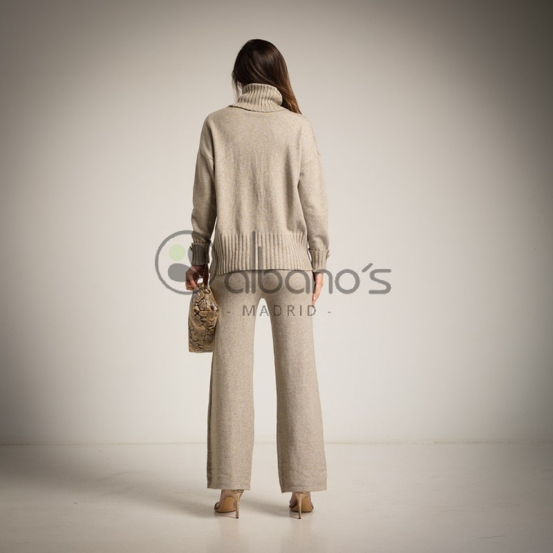 CONJUNTO TRICÔ 2 PEÇAS TRANÇAS BOTÃO JOIA REF. 16543-14