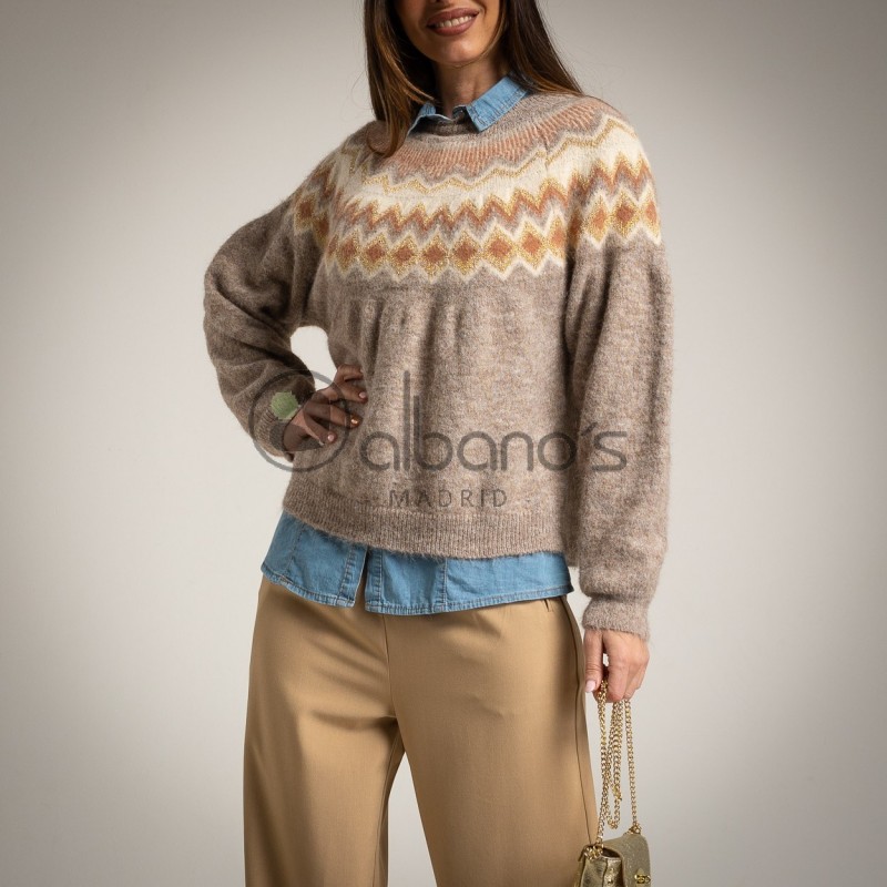 SWEATER GRECAS LUREX GOLD REF.82230-14