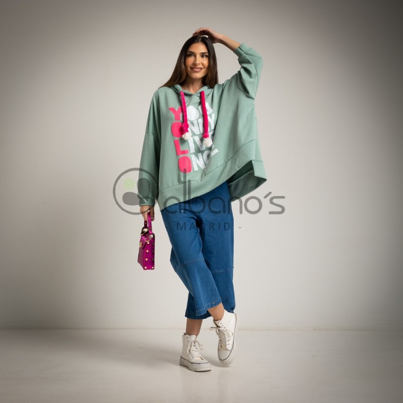 OVERSIZE SWEATSHIRT YOU ONLY LIVE ONES REF. 62233-30