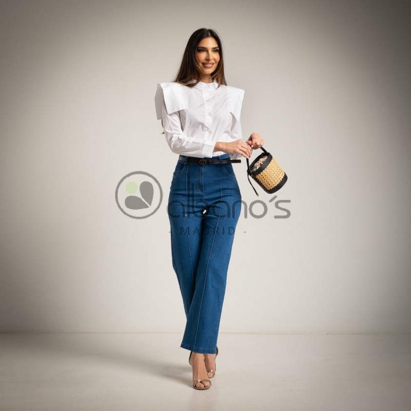 JEANS IN DENIM CON CUCITURA CENTRALE RIF. 9466-31