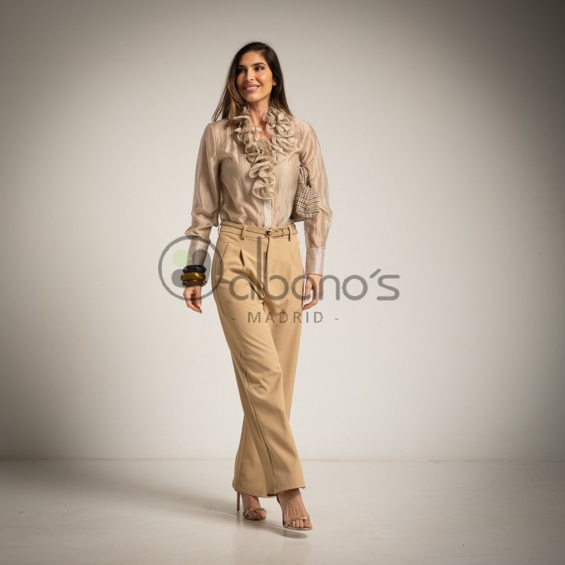 BLUSA CON SCOLLO A JABOT RIF. 22310-14