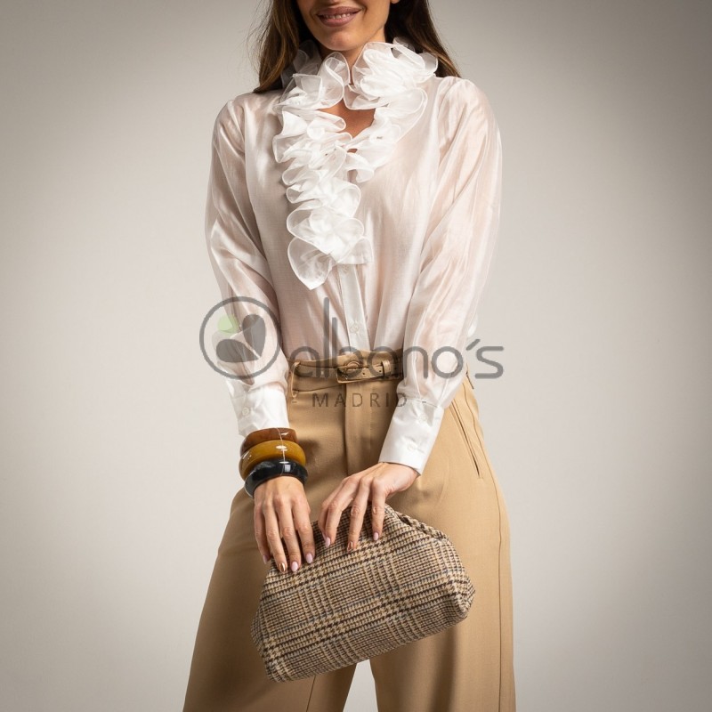 BLOUSE WITH RUFFLED NECKLINE REF. 22310-1