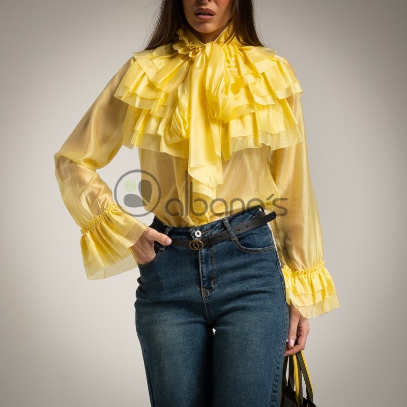 RUFFLE SHIRT C/HALTER REF.28882-63