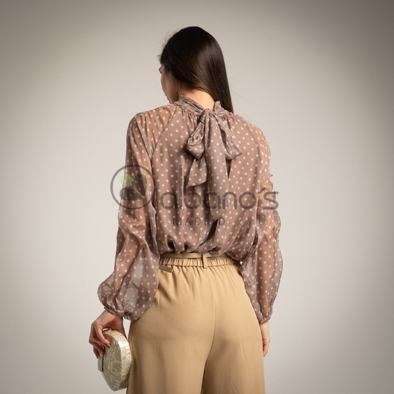 POLKA DOT BLOUSE WITH BACK BOW REF. 60700-18