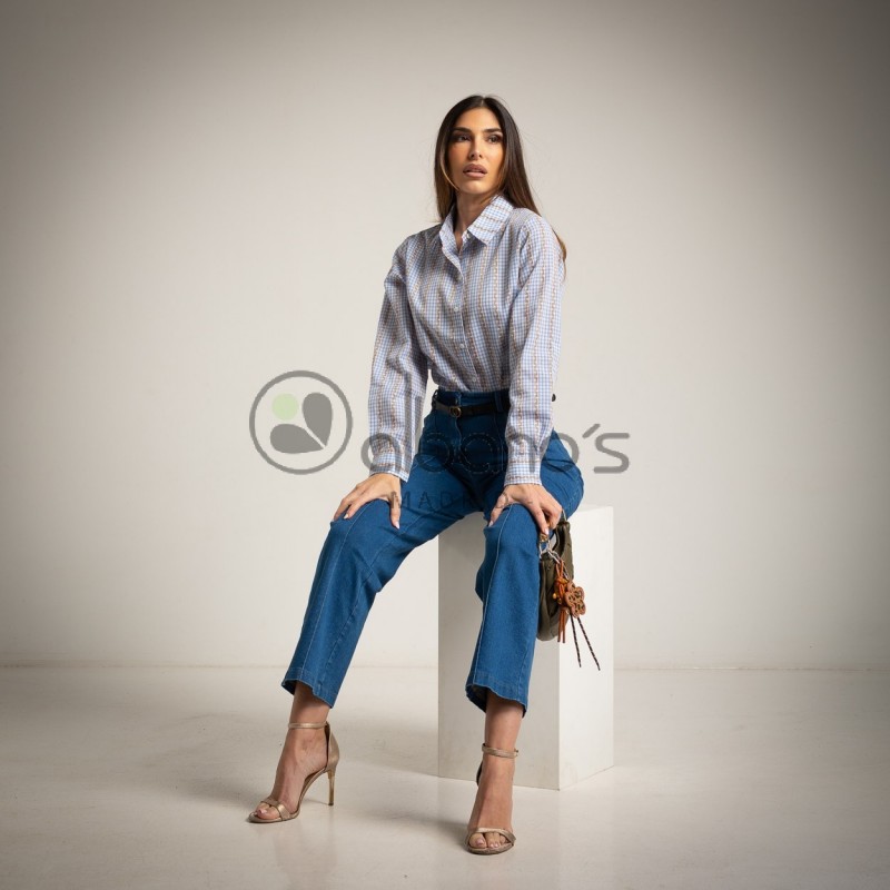 SHIRT VICHY & STRIPES REF.25301-44