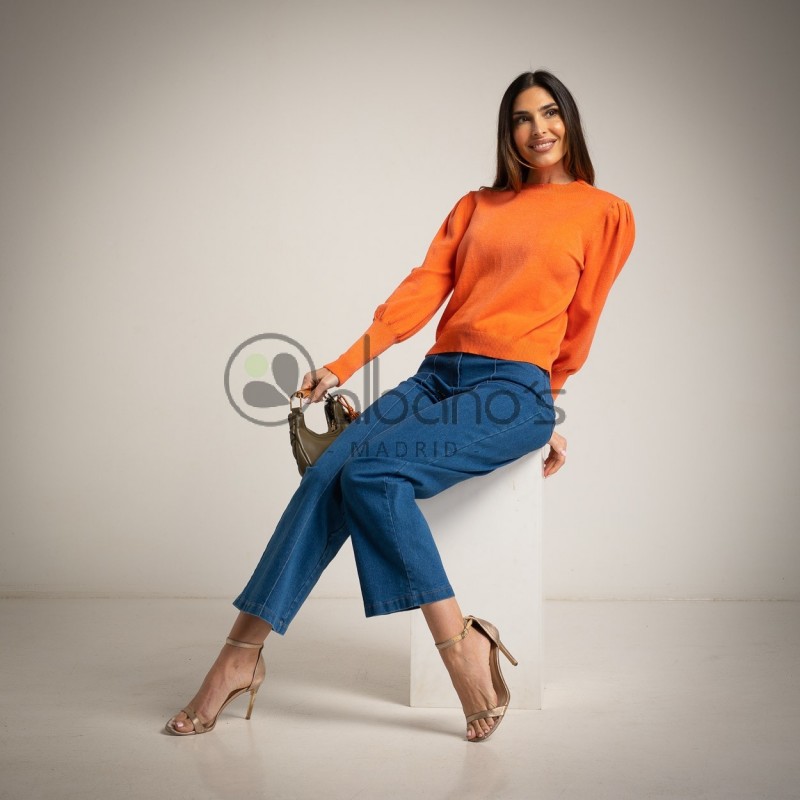 SWEATER TEXTURA SUAVE MANGA FRUNCIDA REF.25253-54