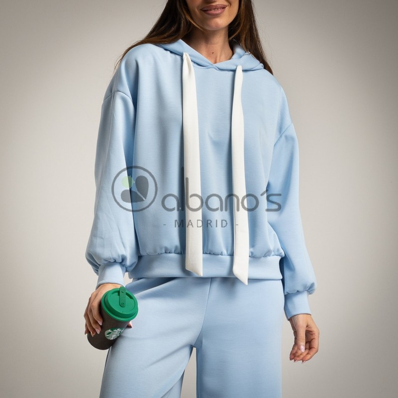SUDADERA OVERSIZE CAPUCHA MAXI CORDÓN REF.5729-44