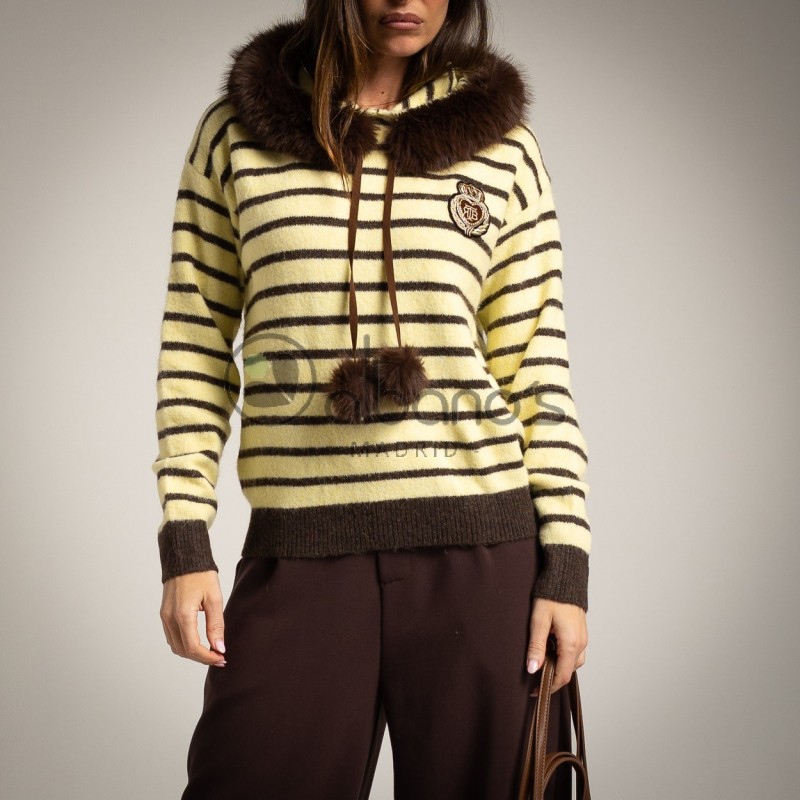 SWEATER CAPUCHA PELO STRIPES REF.2279404-63