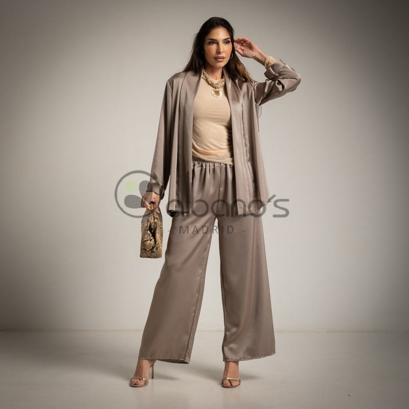 KIMONO SATINADO CUELLO SMOKING REF.25170-18