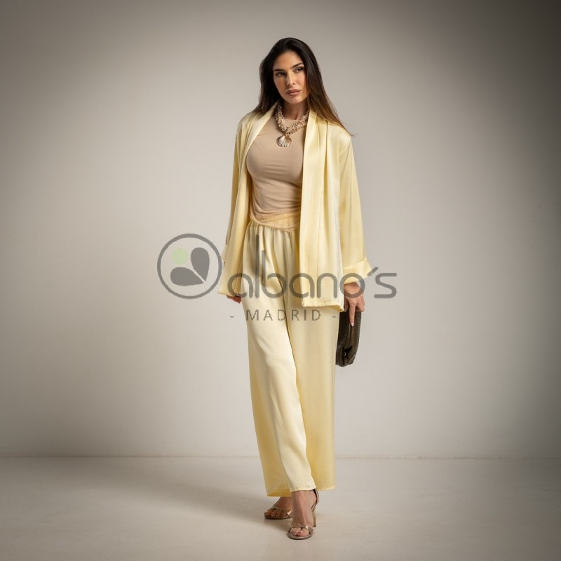 KIMONO SATINADO CUELLO SMOKING REF.25170-63