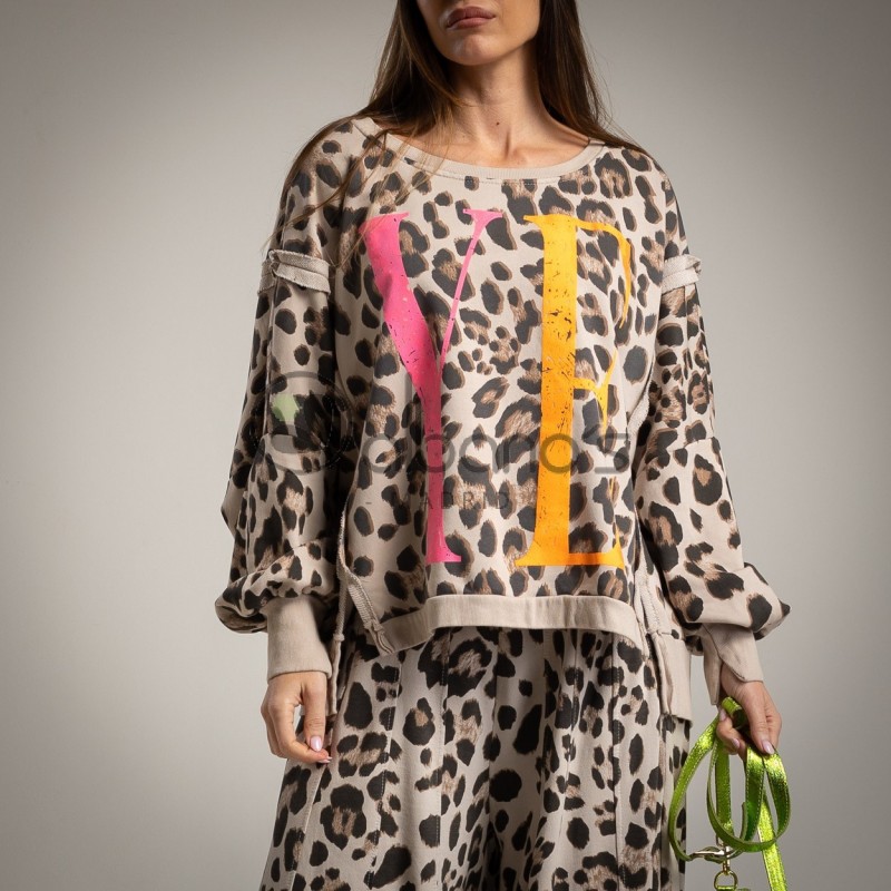SUDADERA OVERSIZE ANIMAL PRINT YEAH REF.615123-14