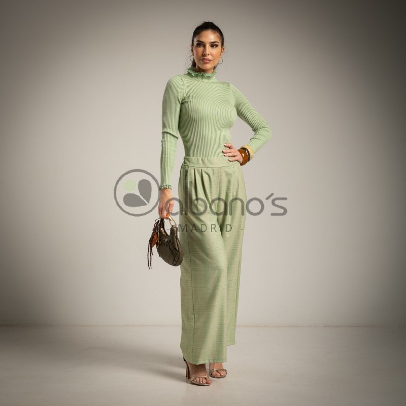 PANTALÓN PALAZZO PRINCIPE DE GALES REF.37651-30