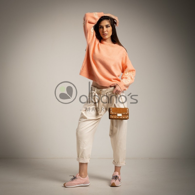 CALÇAS BALLOON + CINTO COM RENDA REF. 61577-14