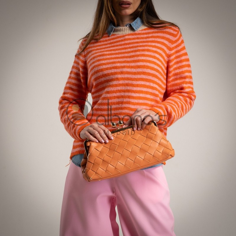 SWEATER STRIPES CUELLO CONTRASTE REF.7103-12