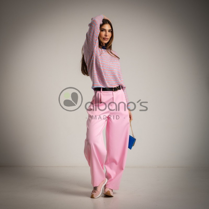 SWEATER STRIPES CUELLO CONTRASTE REF.7103-9