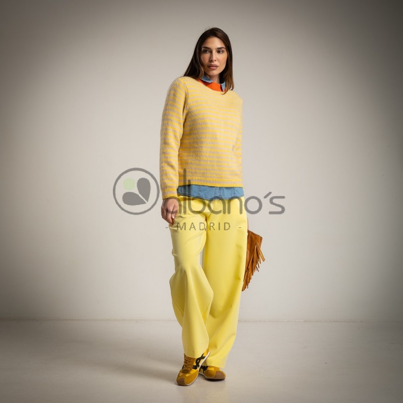 SWEATER STRIPES CUELLO CONTRASTE REF.7103-63