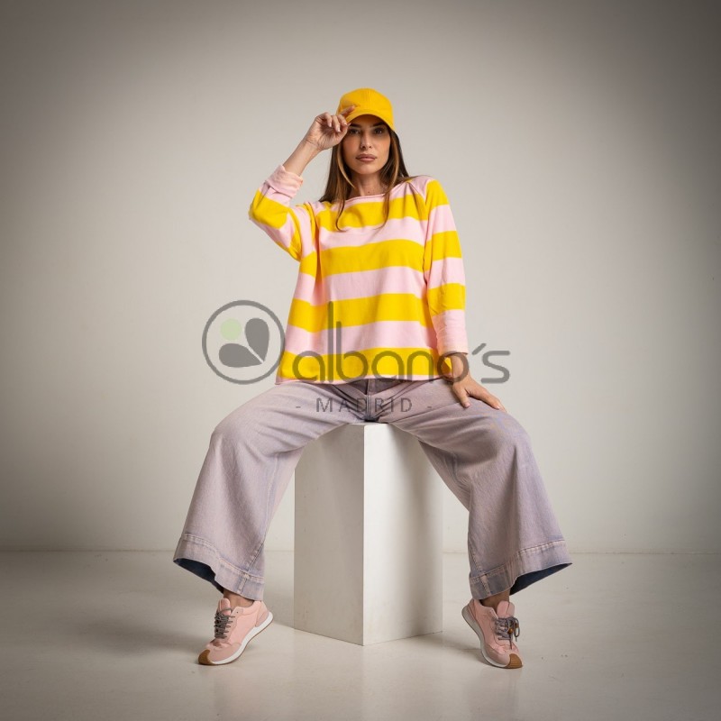 SUDADERA OVERSIZE STRIPES REF.60293-6