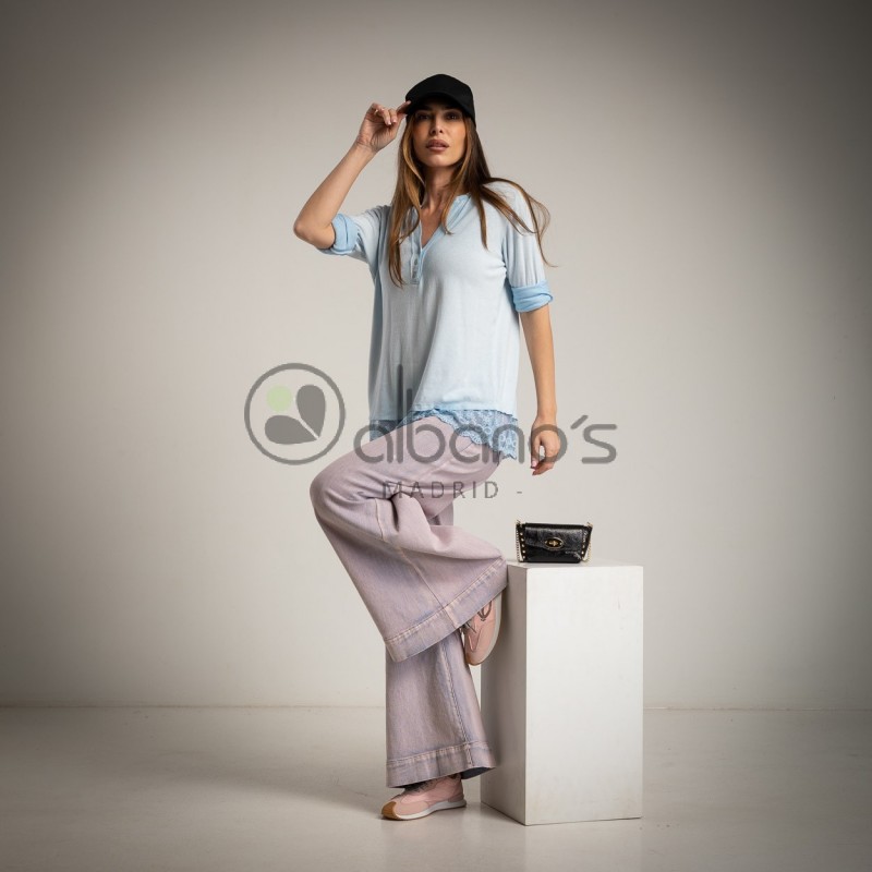 T-SHIRT OVERSIZE BAJO BLONDA  RÉF. 67471-44