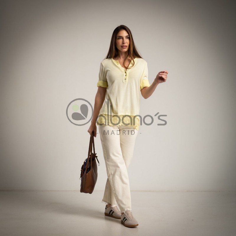 T-SHIRT OVERSIZE BAJO BLONDA REF.67471-63