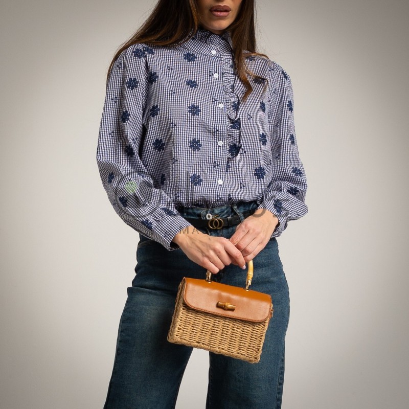 CAMISA VICHY & BORDADOS MARGARETH REF.2514-19