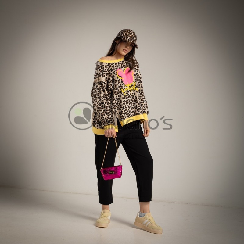 FELPA ANIMALIER FLUO “BEAUTY CHIC” RIF. 1631-63