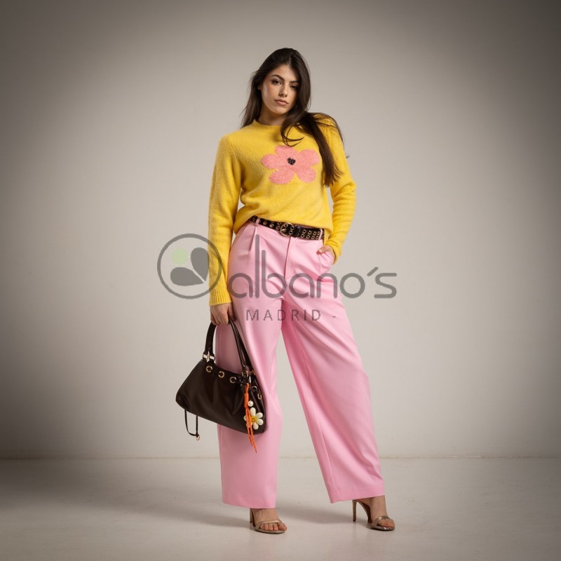 SWEATER TEXTURA SUAVE FLOR REF.7104-63