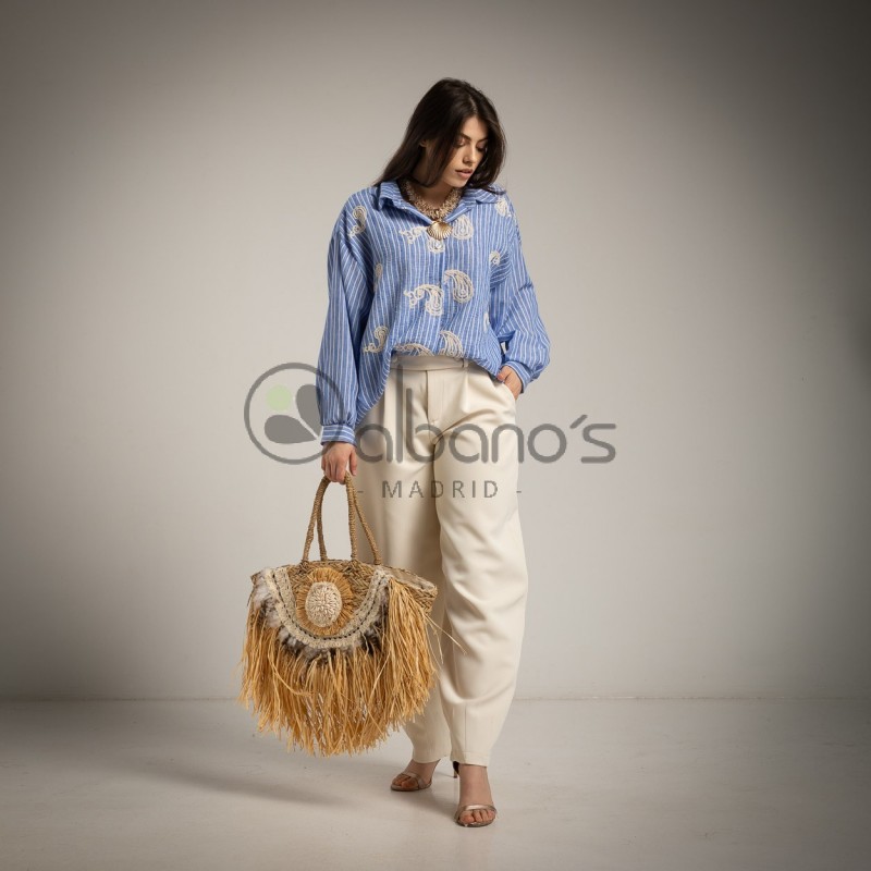 CAMISA OVERSIZE BORDADOS PAISLEY REF.107151-31