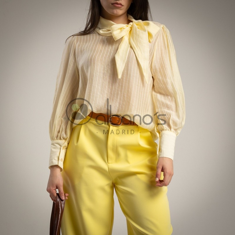 CAMISA C/HALTER STRIPES SEMITRANSPARENTE REF.56411-63