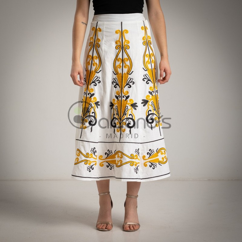 FALDA FORRADA BORDADA GIRALDOT REF.82153-1