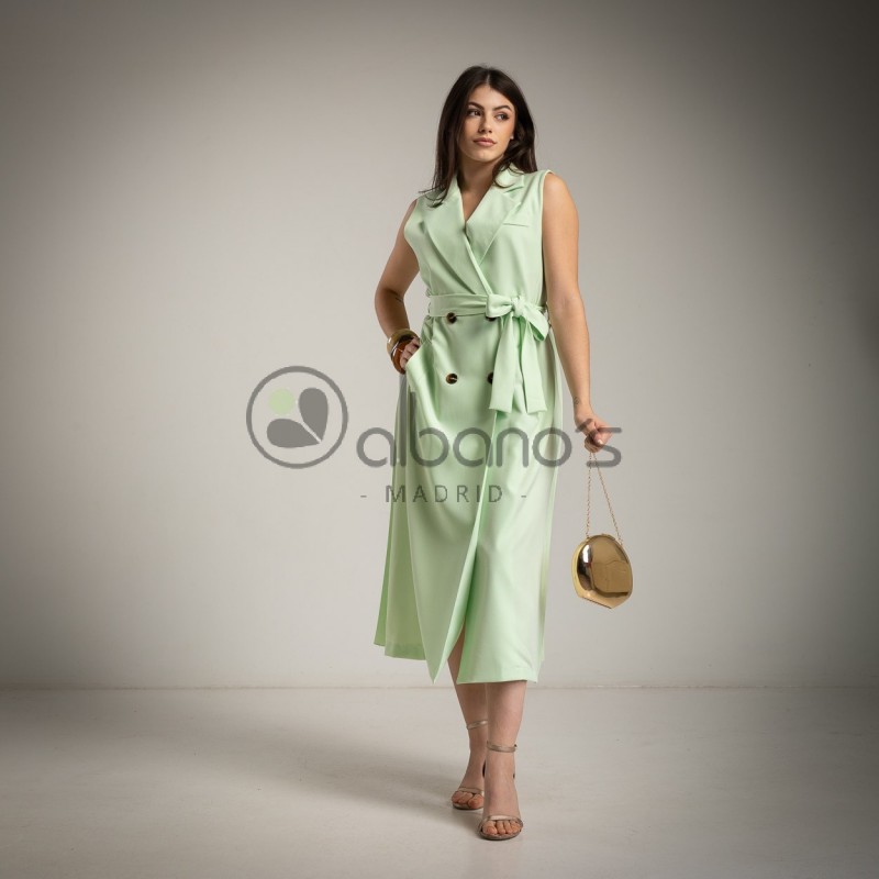 SHIRT DRESS WITH POCKETS AND PLEATED BACK REF. 57128-30