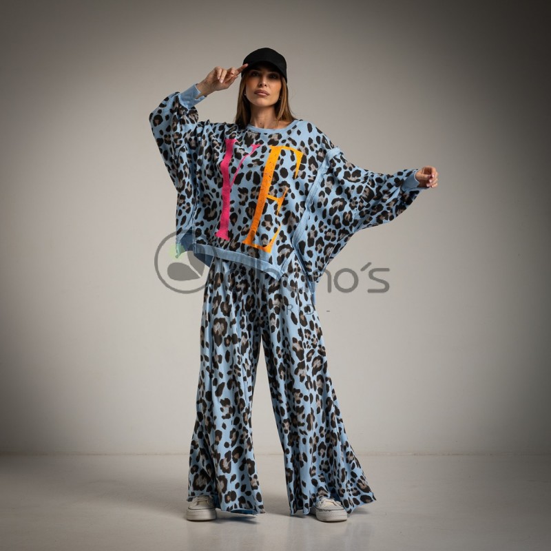 PANTALÓN PALAZZO QUILLAS ANIMAL PRINT REF.59265-33