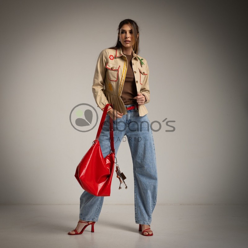 CAZADORA PEPLUM BORDADA PICOLINAS REF.82166-14