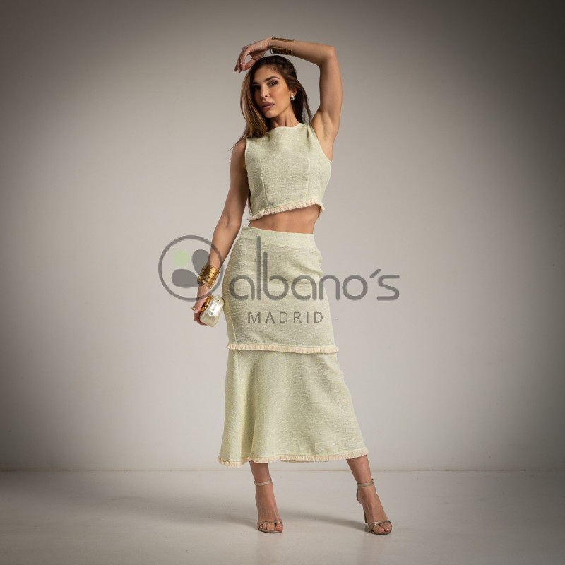 SET 2 PIEZAS FALDA FLECOS KOLKATA REF.2820-30