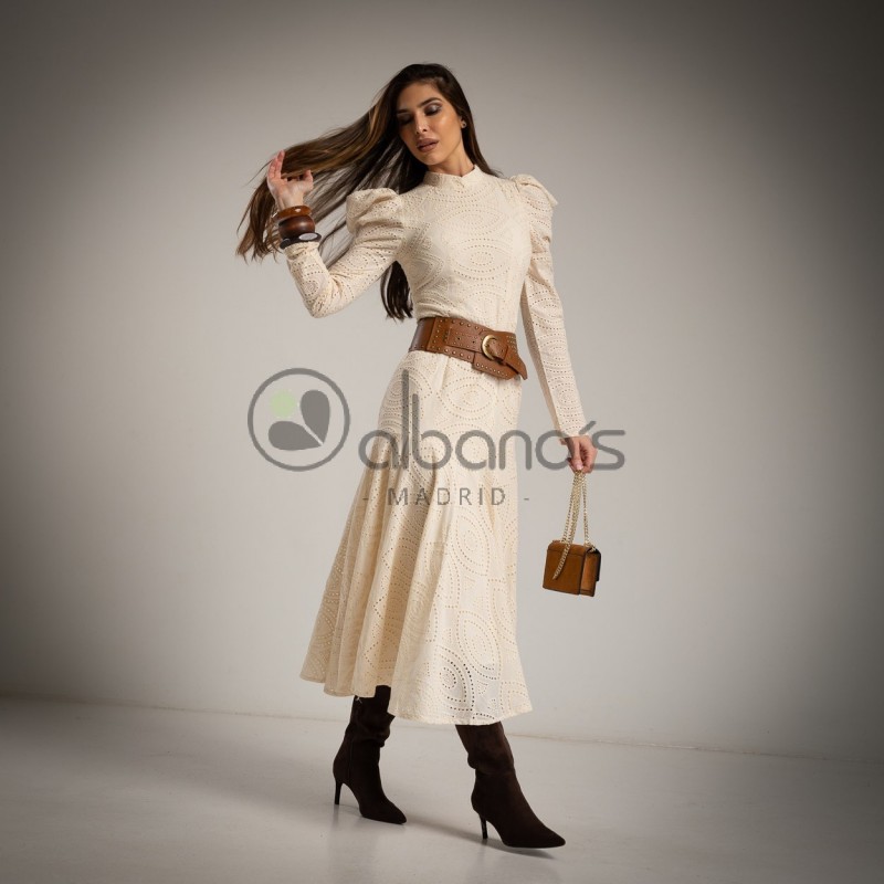 VESTIDO FORRADO BLONDA M/JAMON REF.10845-17