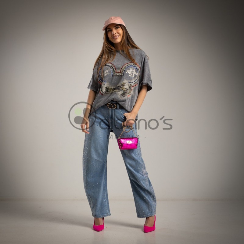 BALLOON PANTS DENIM SWAROVSKI REF.92002-31