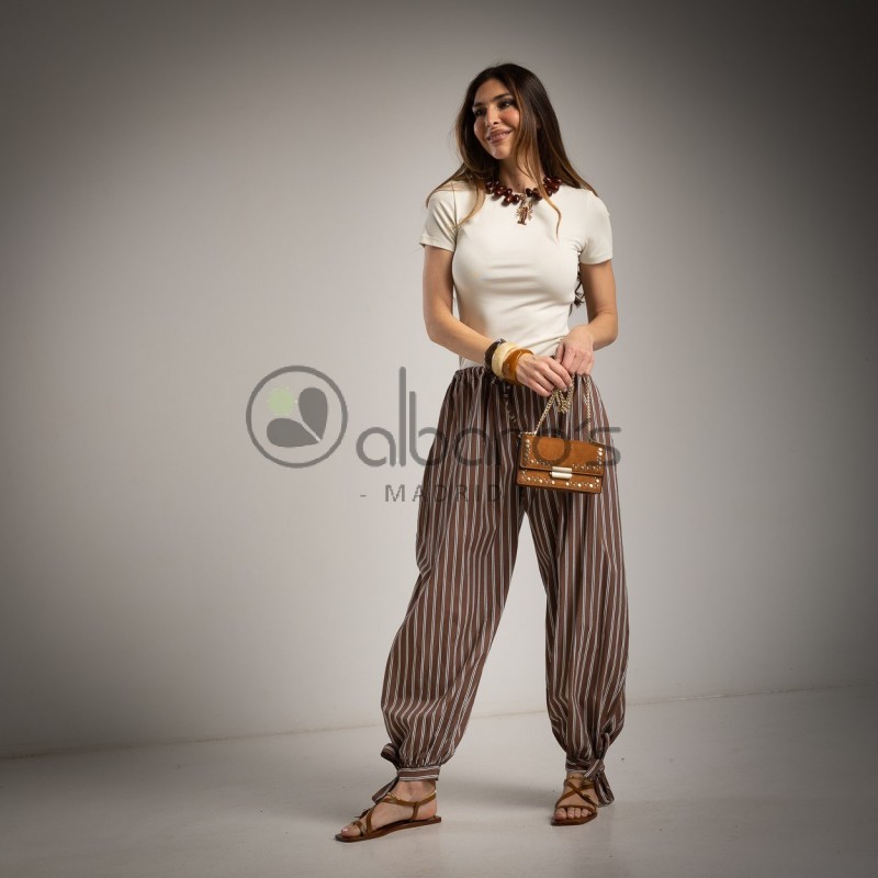 PANTALÓN RAYAS LAZOS BAJO REF.7826-49
