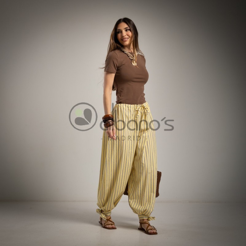 STRIPED TROUSERS WITH BOWS AT THE HEM REF. 7826-63