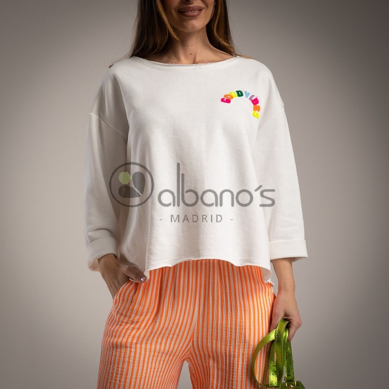 SUDADERA GOOD VIVES RIZO FLUOR REF.70744-1