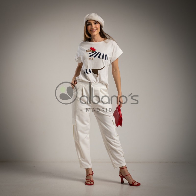 T-SHIRT OVERSIZE TECKEL PARISINO REF.17123-1