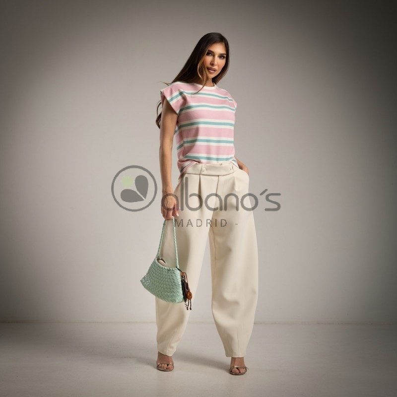 BALLOON PANTS WITH 2-BUTTON BELT REF. 5005-17