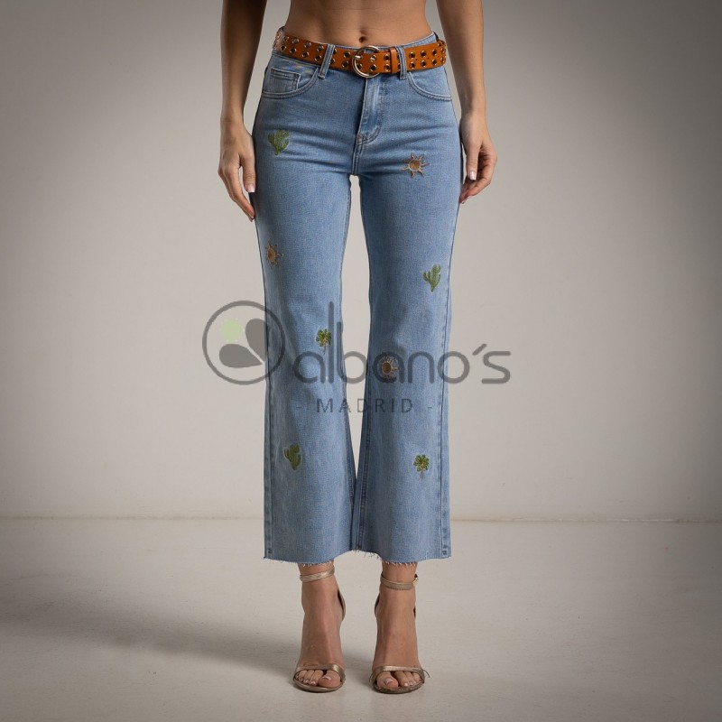 JEANS BORDADO CACTUS TIJUANA REF.7326-31