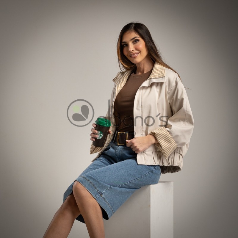 CAZADORA FORRADA CUADROS CONTRASTE REF.0081-14