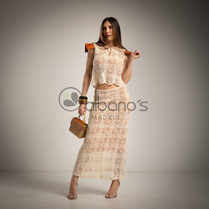 SET 2 PIEZAS FORRADO CROCHET REF.82095-14