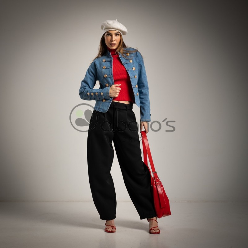 VESTE NAPOLÉONIENNE EN DENIM RÉF. 9623-31