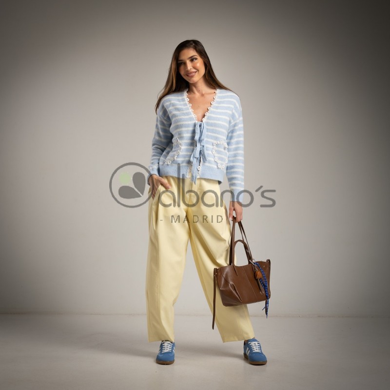 CARDIGAN STRIPES LAZITO BOLSILLOS CORAZÓN REF.255367-44