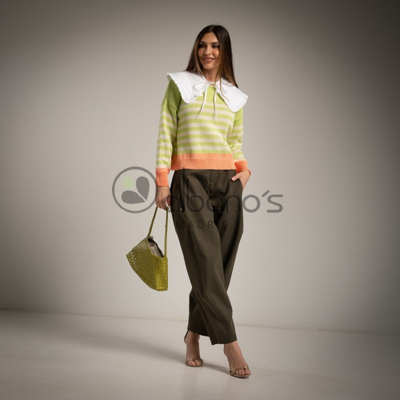 SWEATER STRIPES COTTON CONTRASTE REF.3658-30